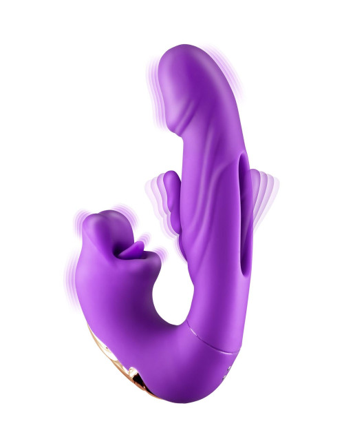 Kissy 3-in-1 Rabbit Vibrator purple