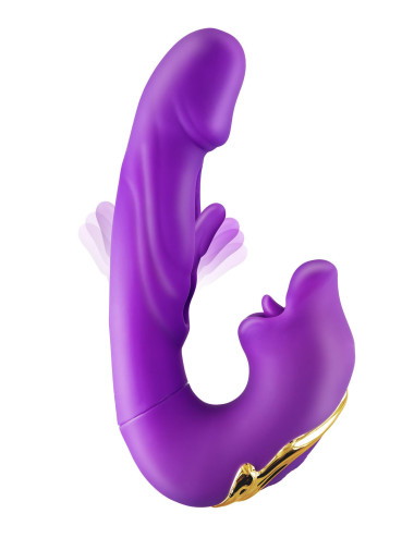 Kissy 3-in-1 Rabbit Vibrator purple