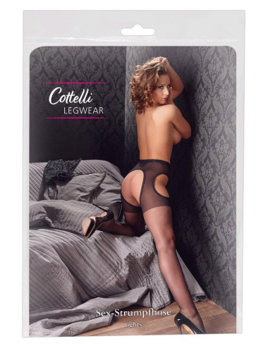 Cottelli LEGWEAR Czarne Rajstopy Sex Tights S/M