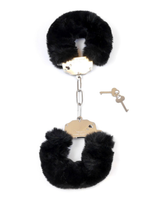 Kajdanki Fetish B - Series- Furry Cuffs Black