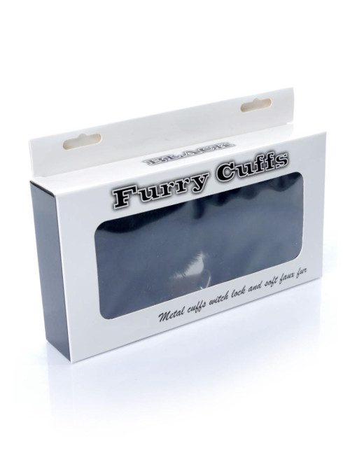 Kajdanki Fetish B - Series- Furry Cuffs Black