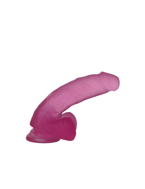Różowy dildo Lovetoy 7 Jelly Studs Crystal Medium