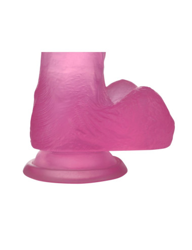 7 Jelly Studs Crystal Dildo Medium Pink