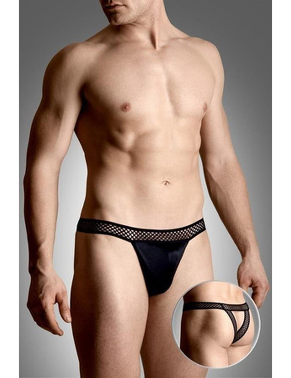 Męskie stringi SoftLine Collection 4486 Czarne M/L