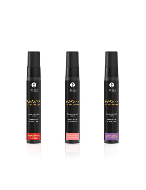 Shunga Waves Pleasure Spray Strawberry - Spray stymulujący o smaku truskawkowym