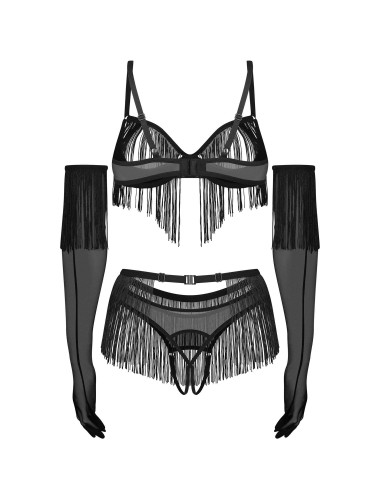 Rossay Black komplet 4-częściowy otwarty 2XL/3XL