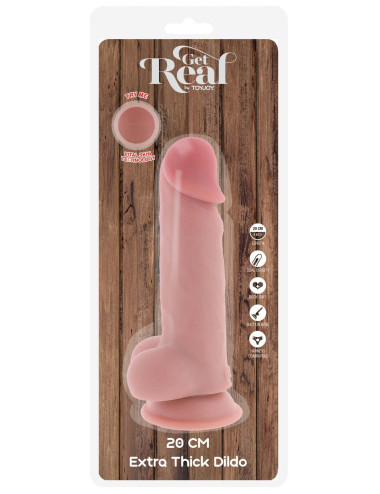 Deluxe Dual Density Thick Dildo TPE 20 cm