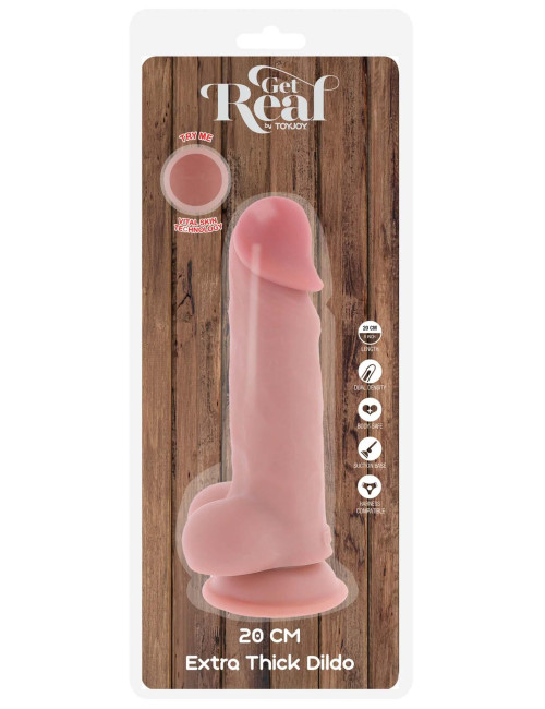 Deluxe Dual Density Thick Dildo TPE 20 cm