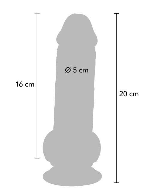 Deluxe Dual Density Thick Dildo TPE 20 cm