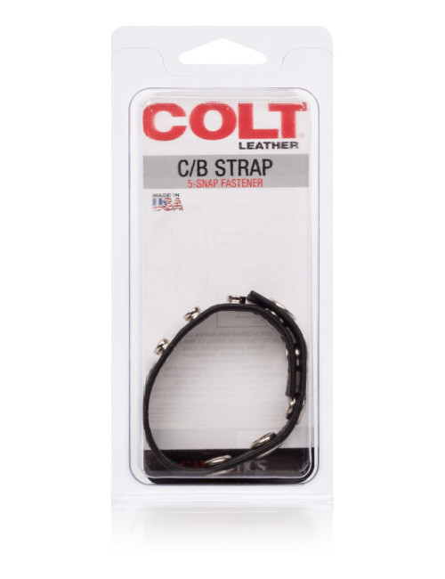 Calexotics COLT Leather C/B Strap skórzany pas czarny