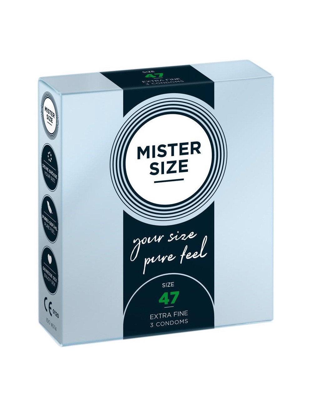Mister Size 47mm pack of 3