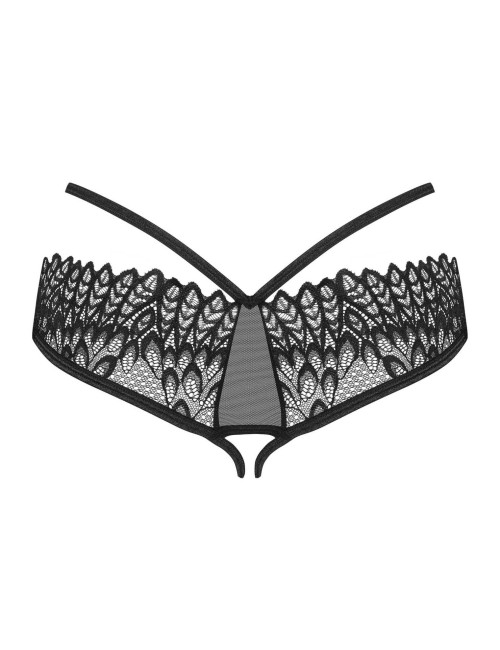 Obsessive Donarella Otwarte Figi Czarne XS/S