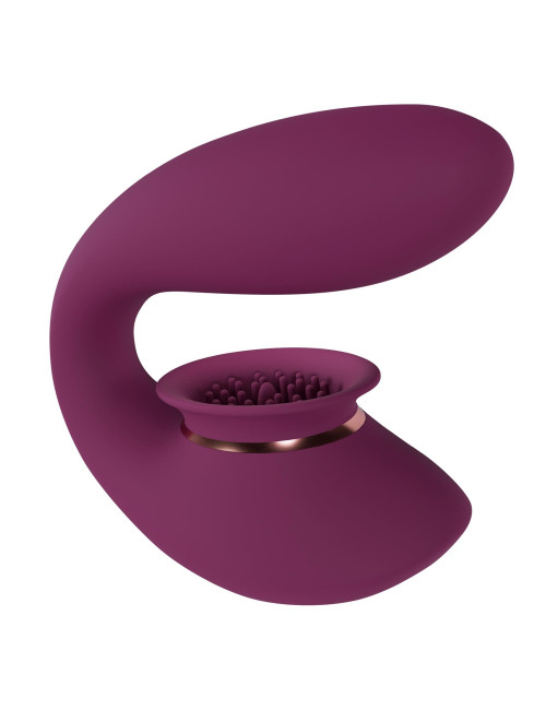 Twitch 3 - Rechargeable Vibrator & Suction - Silicone - 10 Speed - Burgundy