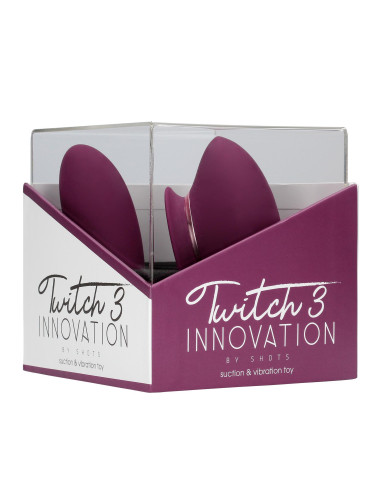 Twitch 3 - Rechargeable Vibrator & Suction - Silicone - 10 Speed - Burgundy