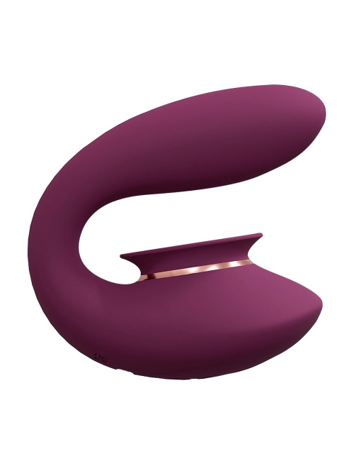 Twitch 3 - Rechargeable Vibrator & Suction - Silicone - 10 Speed - Burgundy