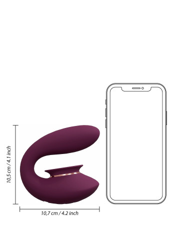 Twitch 3 - Rechargeable Vibrator & Suction - Silicone - 10 Speed - Burgundy