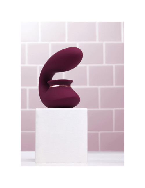 Twitch 3 - Rechargeable Vibrator & Suction - Silicone - 10 Speed - Burgundy