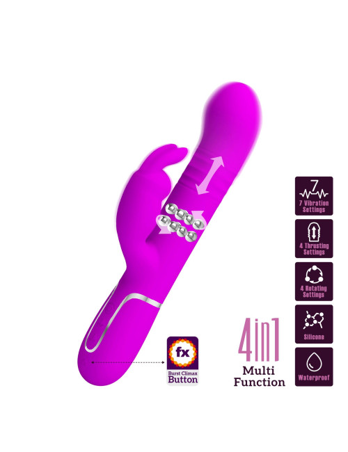 PRETTY LOVE - Coale Twinkled Tenderness Purple, 7 vibration functions 4 rotation functions 4 thrusting settings