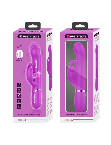 PRETTY LOVE - Coale Twinkled Tenderness Purple, 7 vibration functions 4 rotation functions 4 thrusting settings