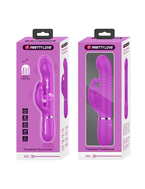PRETTY LOVE - Coale Twinkled Tenderness Purple, 7 vibration functions 4 rotation functions 4 thrusting settings