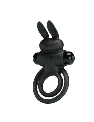 PRETTY LOVE - VIBRANT PENIS RING III Black