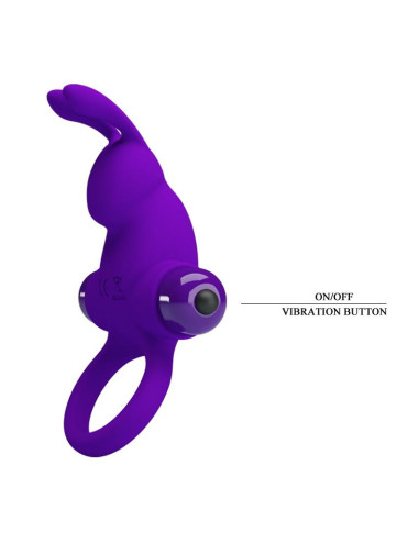 PRETTY LOVE - VIBRANT PENIS RING I Purple