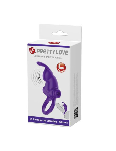 PRETTY LOVE - VIBRANT PENIS RING I Purple