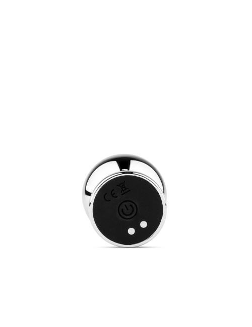 Metal Butt Plug L Vibrator USB - Remote Control
