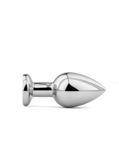 Metal Butt Plug L Vibrator USB - Remote Control