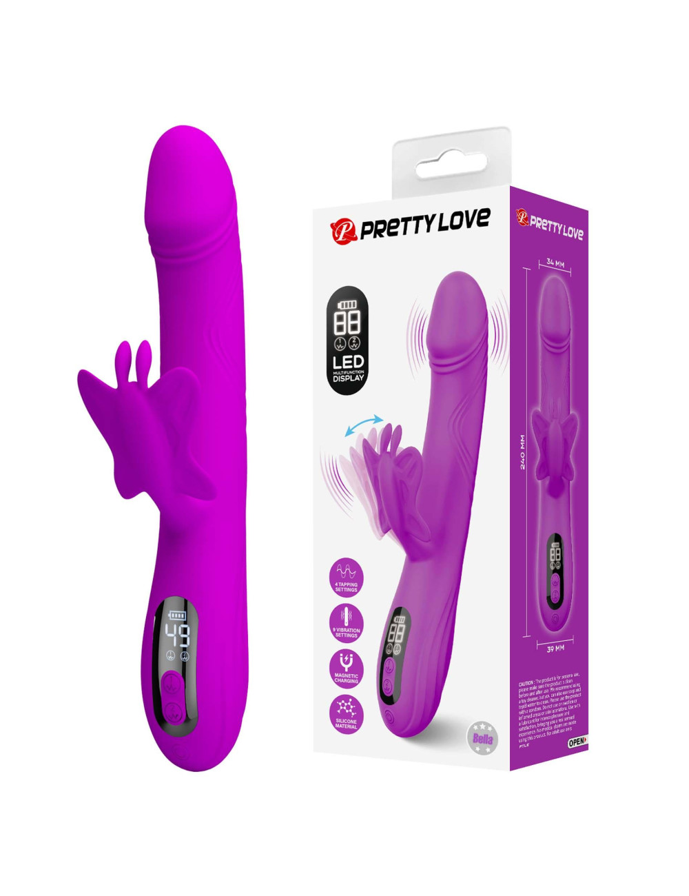 Pretty Love Bella Purple – Butterfly Rabbit Vibrator