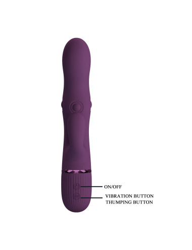 Pretty Love Zach Purple – Four-Sided Thumping Rabbit Vibrator