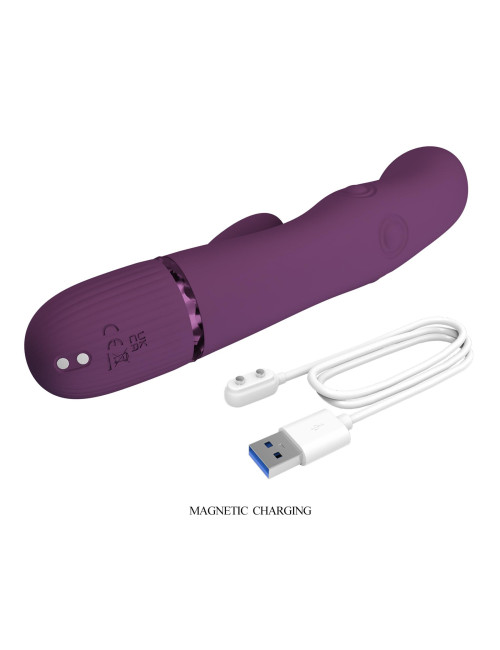 Pretty Love Zach Purple – Four-Sided Thumping Rabbit Vibrator