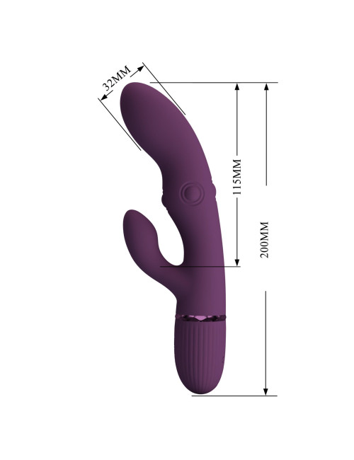 Pretty Love Zach Purple – Four-Sided Thumping Rabbit Vibrator