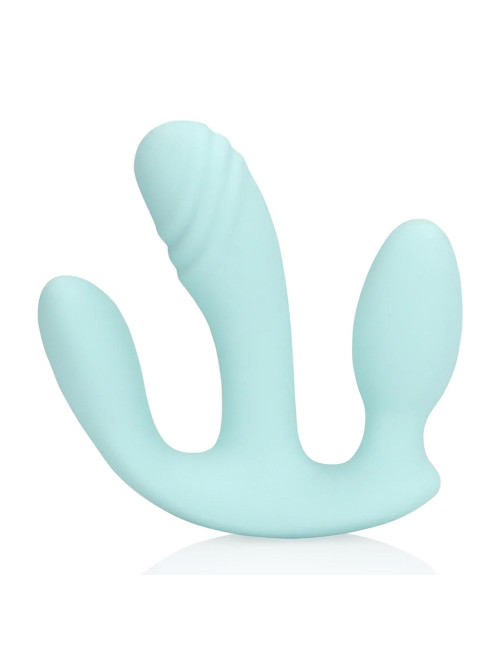 Loveline - Niebieski silikonowy wibrator 3 w 1