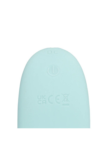 Three-In-One Liquid Silicone Vibrator - Breezy Blue