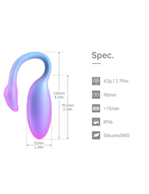 Magic Motion Flamingo Max Blue - Inteligentny wibrator