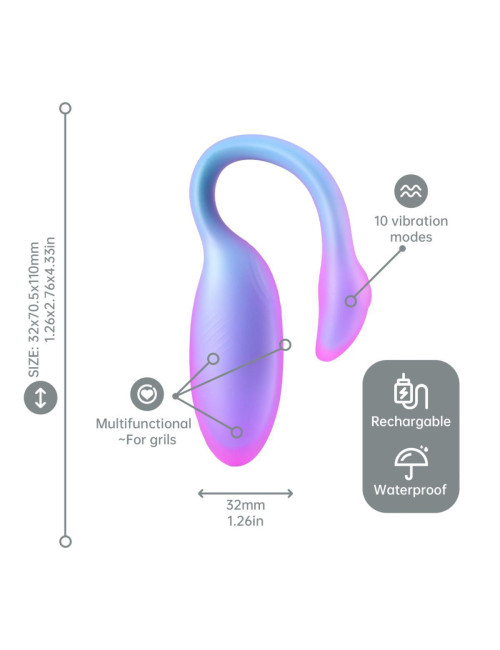 Magic Motion Flamingo Max Blue - Inteligentny wibrator