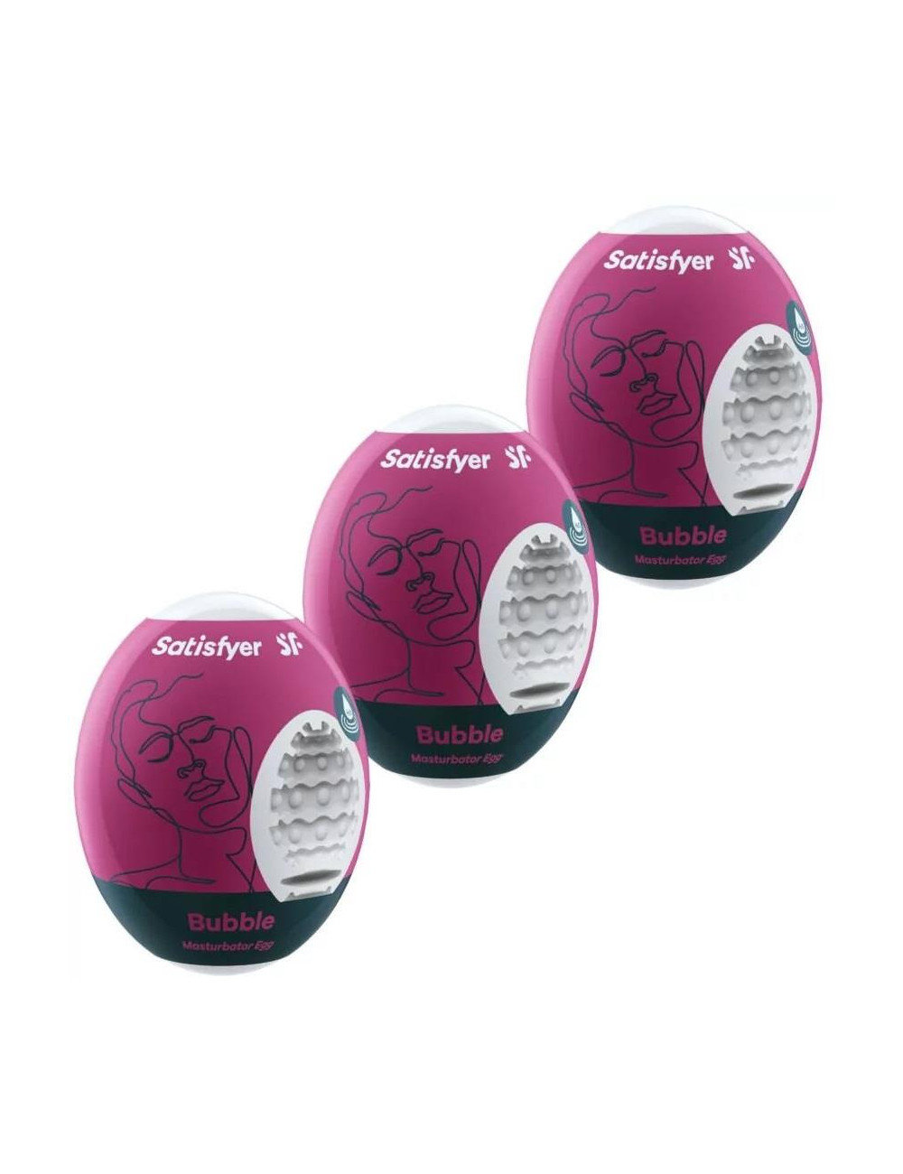 Satisfyer Masturbator Eggs - Zestaw 3 szt. Bubble