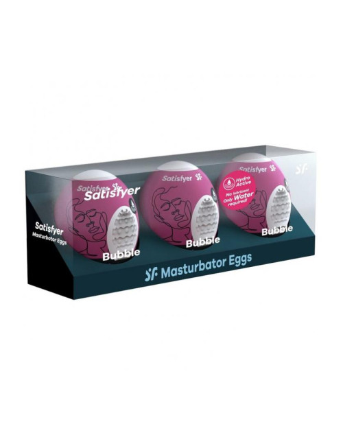 Satisfyer Masturbator Eggs - Zestaw 3 szt. Bubble