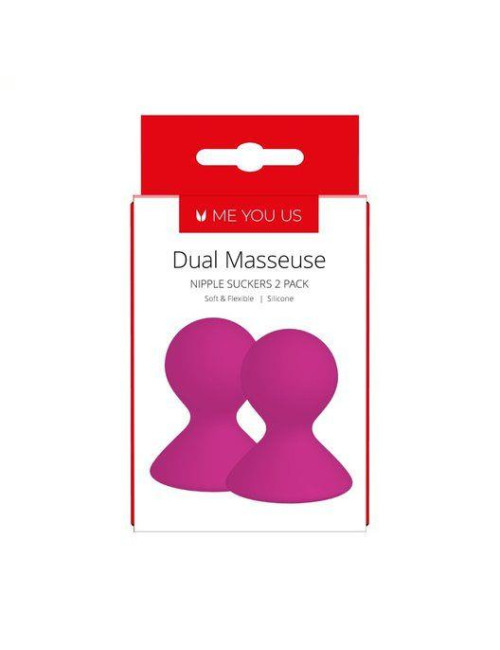 Pompka- Me You Us Dual Masseuse Silicone Nipple Suckers 2 Pack Purple