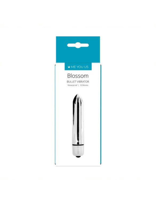 Wibrator- Me You Us Blossom 10 Mode Bullet Vibrator Silver