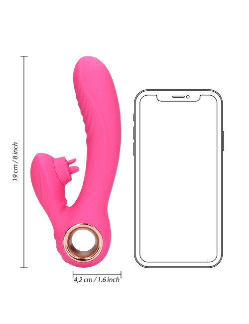 Tongue Flickering and Heating Rabbit Vibrator
