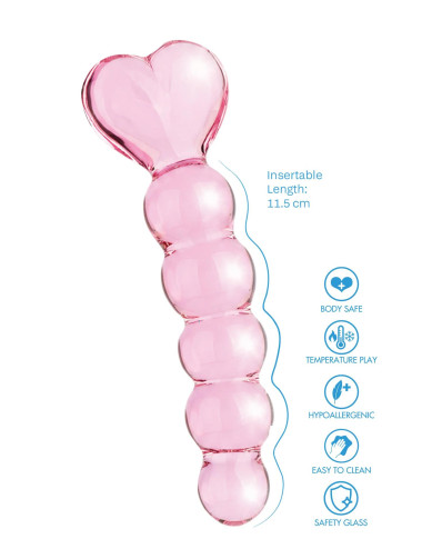 Crystal Heart Anal Dildo