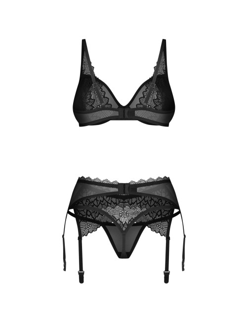 Obsessive Deina More - 3-Częściowy Komplet Bielizny L/XL