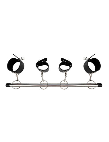 Spreader bar with wrist and ankle cuffs