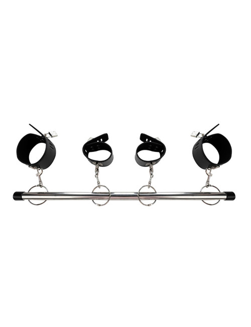 Spreader bar with wrist and ankle cuffs