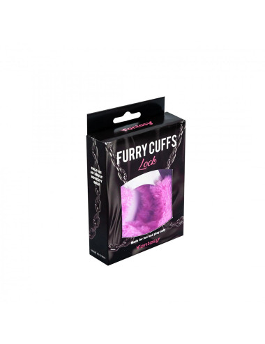 Metal handcuffs with pink furry