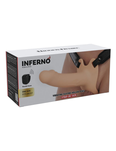 Hollow Penis Strapon Vibrating Silicone 16 cm