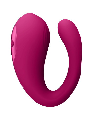 Yoko - Triple Action Vibrator Dual Prongs with Clitoral Pulse Wave