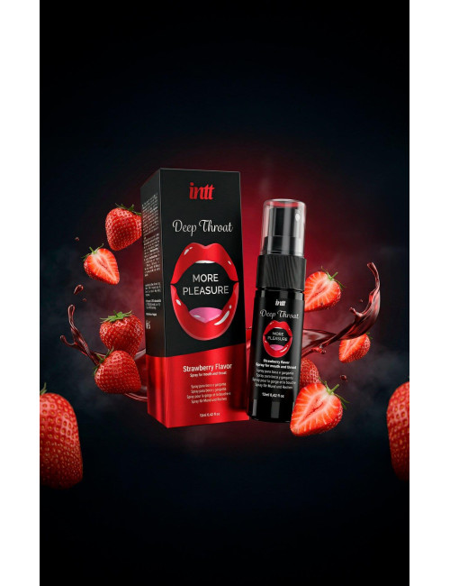 Intt Deep Throat Strawberry - Spray ułatwiający głębokie gardło o smaku truskawkowym